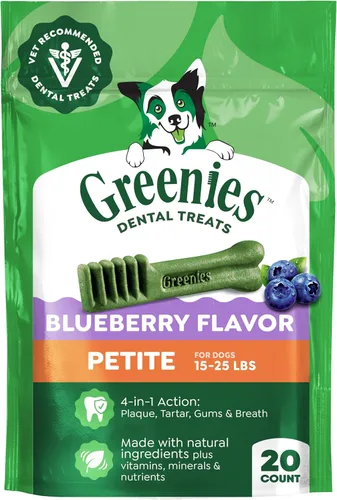 Miniatura 16 de Greenies - Golosinas naturales de cuidado dental para perros pequeños, sabor fresco, paquete de 12 onzas (20 unidades)