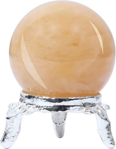 Miniatura 16 de Crocon Bola esférica de piedra de jaspe rojo de 2.165 in con soporte de metal, más de 1400 quilates, esfera de curación, escultura para adivinación