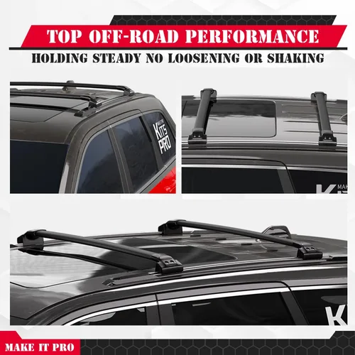 Miniatura 3 de KitsPro Barras transversales para portaequipajes de techo de 260 libras para Jeep Grand Cherokee 2011-2021