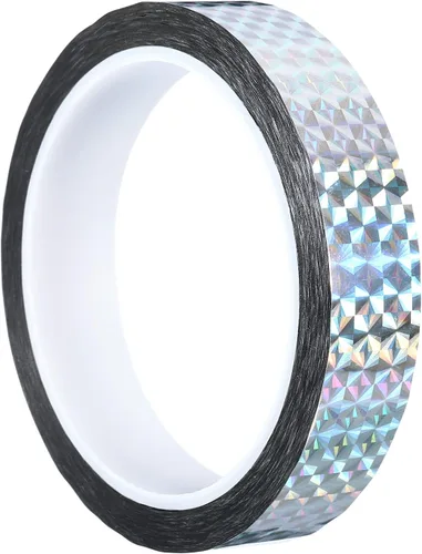 Miniatura 13 de PATIKIL Cinta prisma de 0.2 pulgadas x 55 yardas, adhesivo reflectante holográfico metalizado para detallar decoración de pared, arte de decoración