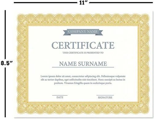 Miniatura 2 de Elite - Paquete de 100 papeles certificados de pergamino dorado y blanco, compatible con impresoras láser y de inyección de tinta, para oficina