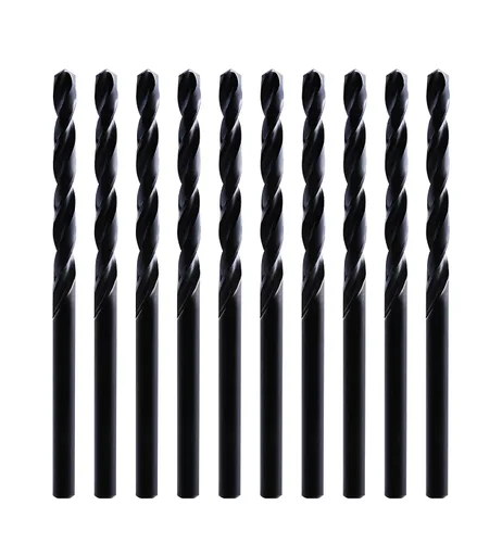 Miniatura 24 de Brocas helicoidales HSS M35 de 13/64 pulgadas, acero de alta velocidad, paquete de 10, adecuadas para aceros, hierro fundido, acero inoxidable