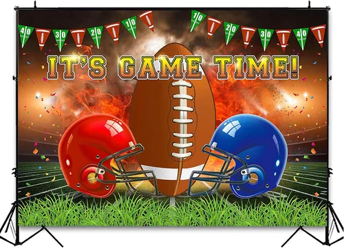 Miniatura 6 de Avezano Decoraciones de fútbol americano para fiestas, telón de fondo americano, decoraciones de fiesta de cumpleaños, tema de fútbol, "It's Game