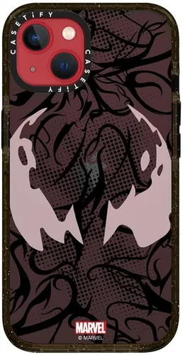 Miniatura 6 de CASETiFY Impact - Funda para iPhone 13 [Spider-Man Co-Lab / protección contra caídas de 6.6 pies] - Máscara Venom - Negro transparente