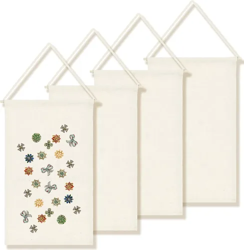 Miniatura 10 de Boao 4 piezas de decoración bohemia para colgar en la habitación, pancartas, pancartas de pared para decoración de pared elemental, regalo de Negro