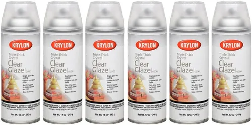 Krylon I00500A07 - Aerosol de esmalte transparente triple grueso, 12 onzas, alto brillo (paquete de 6)