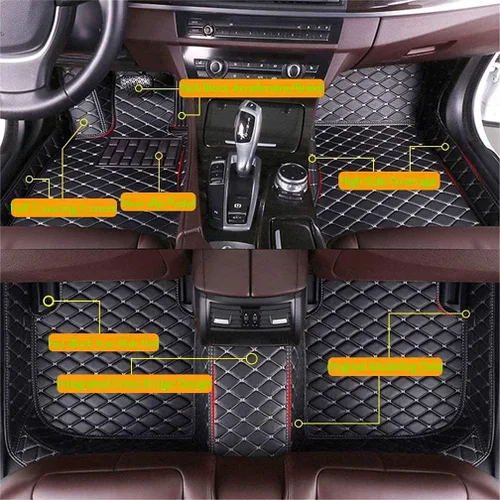 Miniatura 2 de Las alfombrillas de automóvil personalizadas son adecuadas para Peugeot 3008/2013-2019 años, forro impermeable, juego completo de suelos respetuosos
