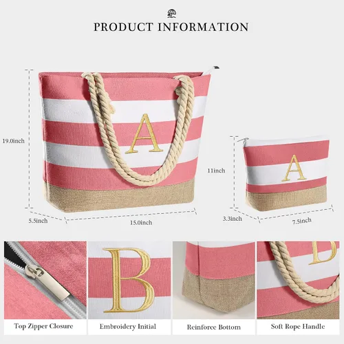 Miniatura 16 de YOOLIFE Beach Bags for Women - Travel Canvas Beach Tote, Pool Waterproof Bag, Travel Essentials, Gifts for Women Birthday