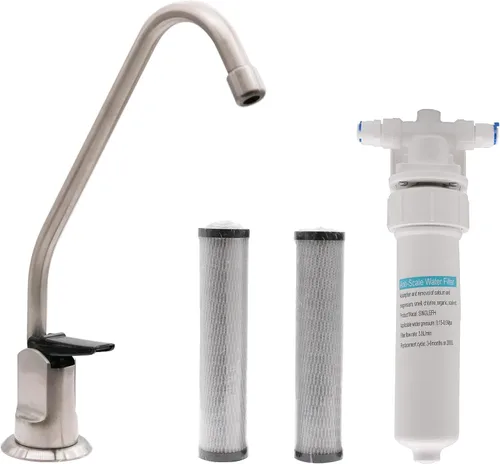 Miniatura 9 de Westbrass CO128-11 Kit de grifo dispensador de agua fría pura estilo Touch-Flo de 8 pulgadas con unidad de filtro en línea debajo del fregadero y 2