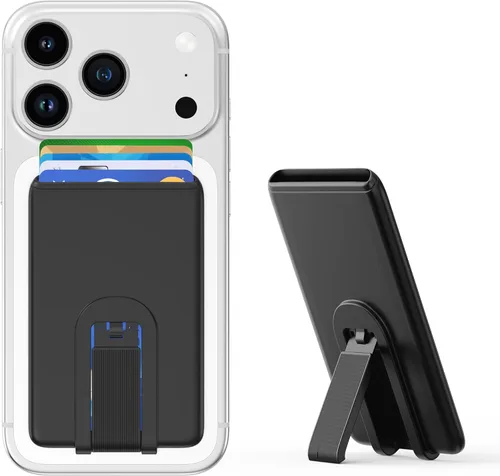 Senose Cartera de silicona para teléfono con soporte, soporte antideslizante para tarjetas de crédito para teléfono celular, compatible con iPhone,