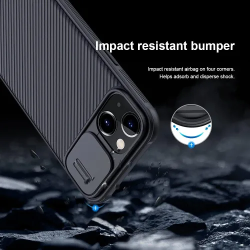 Miniatura 3 de Mangix Funda para iPhone 13 con Cubierta de Cámara, Ajuste Delgado Funda Protectora de Policarbonato Resistente a Golpes con Cubierta Deslizante
