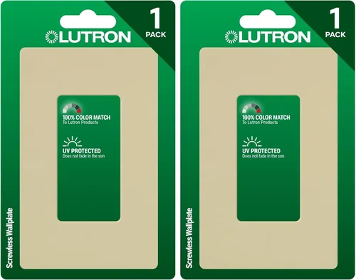 Miniatura 31 de Lutron Claro - Placa de pared de 1 banda (paquete de 6) CW-1-AL-6 almendra