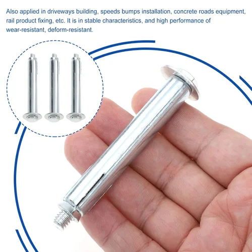 Miniatura 7 de VILLCASE Tornillos de expansión de acero inoxidable de 3.15 x 0.79 pulgadas, sujetadores de anclaje de hormigón para instalación de topes