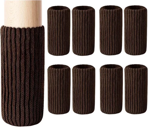 Miniatura 12 de 8 PCs Calcetines para Patas de Muebles - Calcetines Negros de Alta Elasticidad para Muebles, Protectores de Piso de Patas de Silla Tejidos, Juego