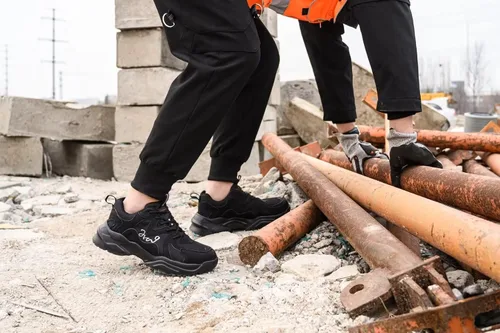 Miniatura 4 de Zapatos de punta de acero para hombres y mujeres, ligeros, indestructibles, a prueba de pinchazos, cómodos zapatos de seguridad para uso industrial