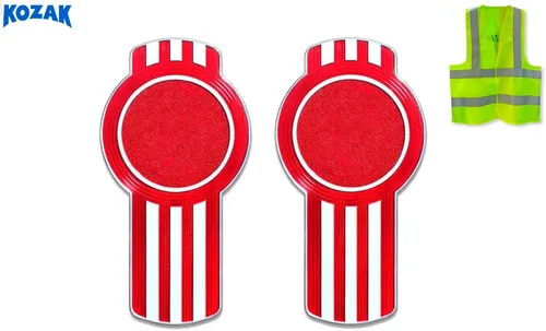 Miniatura 2 de Insignia de logotipo de parrilla de capó para semirremolque (número de fabricante: L53-1002-10) - Juego de 2 piezas - Parrilla de cromo brillante