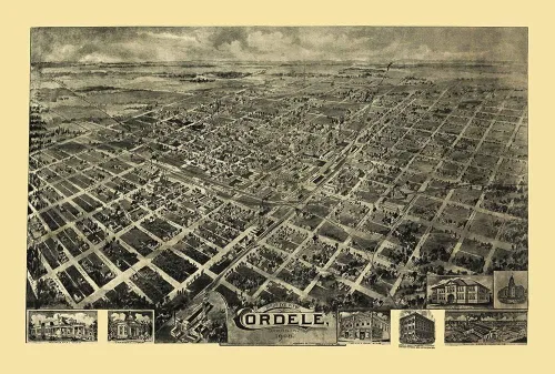 Posterazzi PDXGACO0003SMALL Cordele Georgia 1908 Fowler - Póster impreso, 24 x 18, multicolor