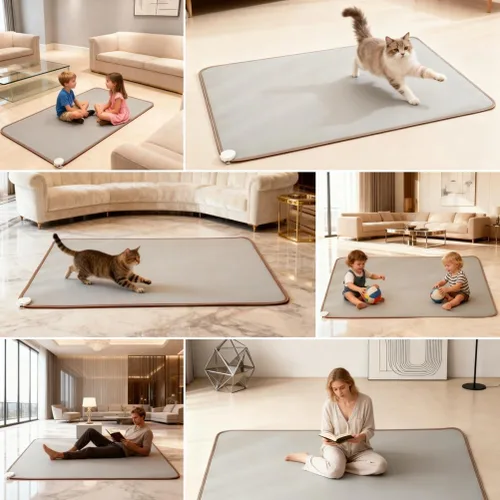 Miniatura 8 de Heated Area Rug, Infrared Radiant Floor Heater with Adjustable Temperature 12 Hour Timer, Electric Heated Area Rug, Great for Office, Home, Light
