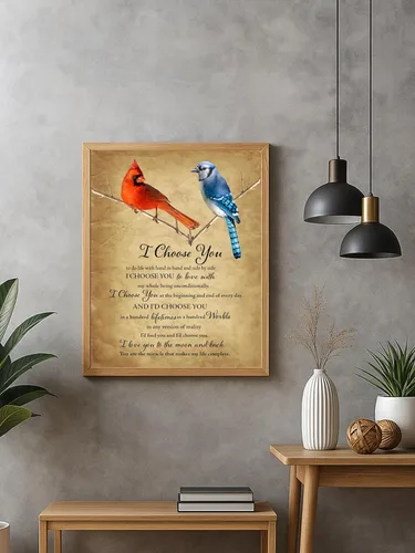 Miniatura 7 de Arte de pared con texto en inglés "I Choose You" (I Choose You) - Arte de pared con texto en inglés «I Choose You» («I Choose You») – Love Wall Art.