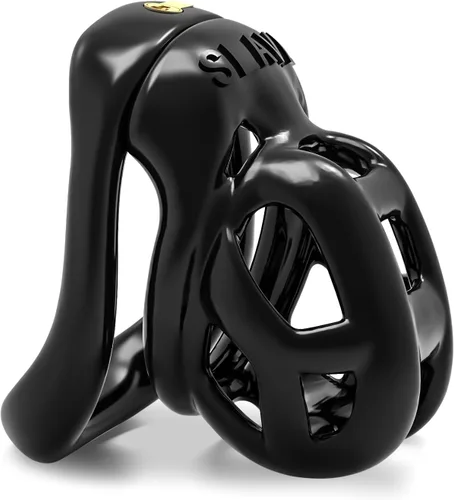 Miniatura 7 de Jaula de castidad masculina pequeña dispositivos de castidad corta con 4 tamaños de anillo de pene y bloqueo invisible para hombre, ejercicio