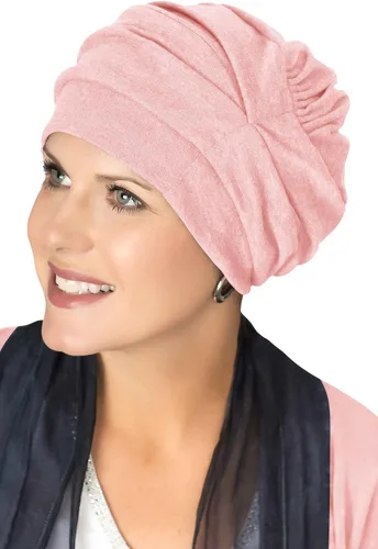 Miniatura 7 de Trinity Turbante 100% algodón - ¡3 estilos en uno! Sombreros encorvados para quimioterapia, para pacientes con cáncer.