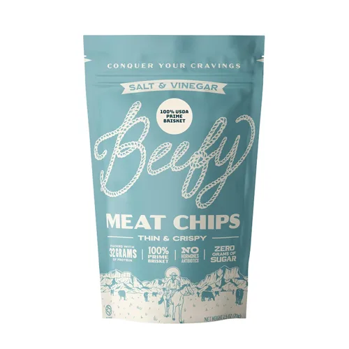 Miniatura 24 de BEEFY Meat Chips - Mostaza Miel - 2.5oz. 100% Prime Brisket. 13g de proteína por onza.
