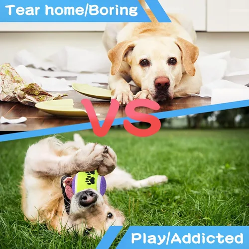Miniatura 5 de Yunsailing 30 pelotas de tenis para perros, pelotas de tenis para mascotas, pelotas de entrenamiento para perros pequeños, medianos y grandes