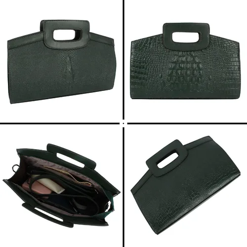 Miniatura 121 de ZLMBAGUS - Bolso de mano para mujer, diseño vintage con solapa y asa, de piel sintética, para llevar al hombro