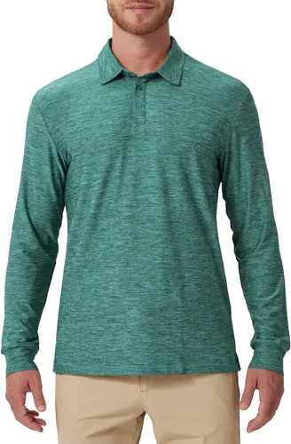 Miniatura 59 de NAVISKIN Camisas polo de manga larga para hombre, camisas de golf con cuello UPF 50 SPF para hombre, secado rápido, absorbe la humedad