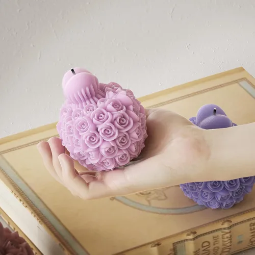 Miniatura 2 de Molde de Fundición de Resina de Flor Rosa Corazón Peonía - Moldes de Silicona de Fundición de Resina para Decoración del Hogar y Fabricación