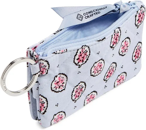 Miniatura 3 de Vera Bradley Cartera de algodón de lujo con cremallera para mujer con protección RFID
