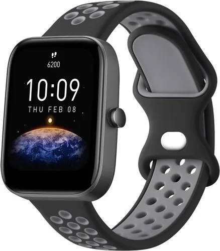 Vanjua Correas deportivas para Amazfit Bip 3 / 3 Pro / U Pro / Lite / S / S lite / U Band mujeres hombres, correa de repuesto de silicona suave de