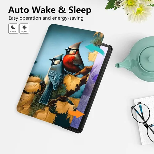 Miniatura 63 de Funda para tablet Fire 7 (12ª generación, versión 2022), delgada, a prueba de golpes, delgada, de piel sintética, con función de apagado/encendido