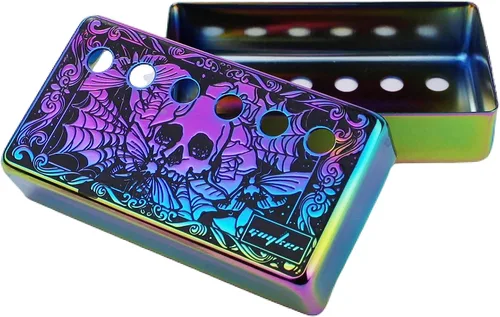 Miniatura 7 de Guyker Funda para pastilla Humbucker (espaciado de polos de 50mm/52mm) – Juego de piezas de repuesto para puente de cuproníquel y marco de pastillas