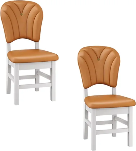 Miniatura 17 de Upholstered Leather Dining Room Chairs, Dining Chairs Set Kitchen Chair with Solid Wood Legs, Dining Room Side Chair for Bedroom, Vanity, Living
