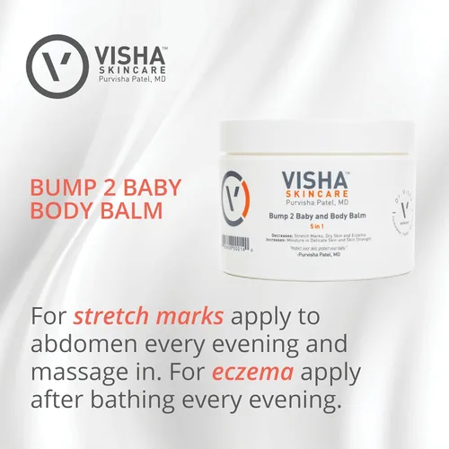 Miniatura 4 de Visha Skincare Bump 2 Baby Body Balm Alivia la piel seca y el eccema Previene las estrías Fortalece la piel Crema corporal para pieles