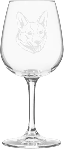 Miniatura 170 de Copa de vino de 12.75 onzas con diseño de perro grabado