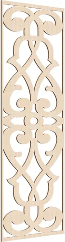 Miniatura 150 de 9 3/8"W x 24 3/8"H x 1/4"T Bellaire Decorativos Paneles de pared de madera calado, abedul