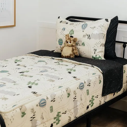 Miniatura 21 de Beddy's Flower Blossoms - Ropa de cama duradera con cremallera para niños - Cama en una bolsa - Sábanas y edredón florales rosas - Incluye funda