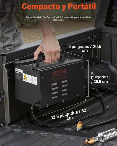 Miniatura 8 de VEVOR Kit de reparación de abolladuras de soldador de pernos, máquina de soldadura por puntos de 110 V con extractor de abolladuras de martillo