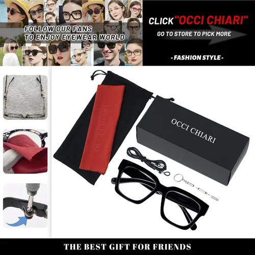 Miniatura 7 de OCCI CHIARI Gafas de lectura de marco grande para mujeres y lectores cuadrados retro