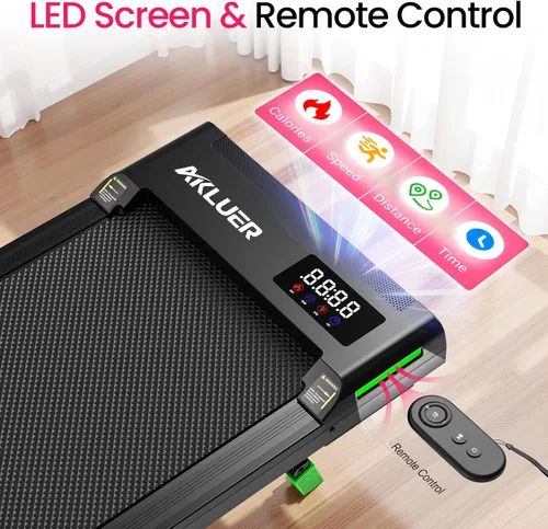 Miniatura 7 de Akluer Caminadora portátil para debajo del escritorio, capacidad de 330 libras, mini caminadora compacta, 2.5 HP con control remoto, para oficina