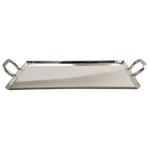 Miniatura 9 de G.E.T. SSTPD-1612-ANT - Bandeja otomana de metal resistente con asas, 16 x 12 pulgadas, bronce martillado