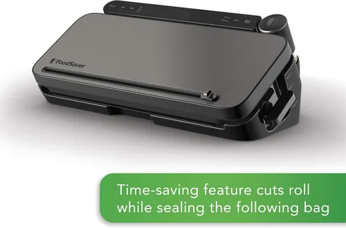 Miniatura 5 de Máquina Selladora al Vacío FoodSaver con 4 Ajustes Incluyendo Pulso y Marinado con Bolsas Selladoras y Rollo, Selladora al Vacío Portátil