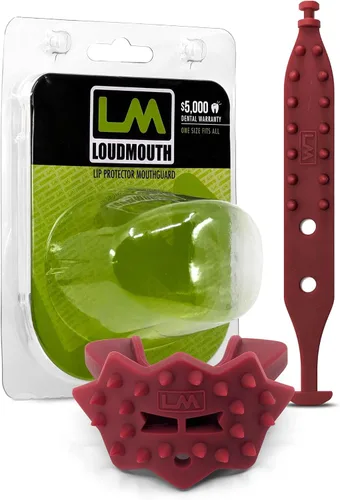 Miniatura 12 de Loudmouth - Protector bucal de fútbol, boquilla de fútbol 3D SpikeSurge con correa, se adapta a adultos y jóvenes, accesorios de fútbol