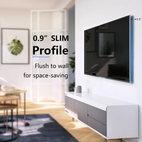 Miniatura 2 de Soportes de pared para TV de perfil bajo fijos para LED de 14 a 43 pulgadas, televisores LCD de pantalla plana de hasta 55 libras, soporte universal