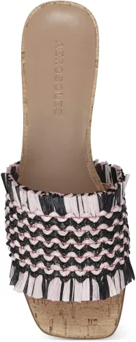 Miniatura 9 de Aerosoles Sandalias de tacón Rufina para mujer, Rosa Combo Rafia Vegana