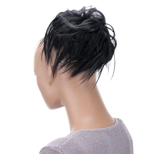 CAISHA Prettyshop - Banda elástica XXL tipo postizo de cabello voluminoso ondulado, ideal para peinados recogidos de novias o rodetes desaliñados,