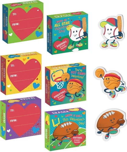 Miniatura 12 de Peaceable Kingdom Caja de San Valentín para niños, kit de caja del día de San Valentín para tarjetas de San Valentín para el aula de niños, dijes