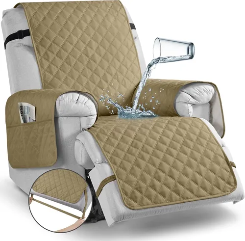 Miniatura 58 de TAOCOCO - Funda antideslizante para silla reclinable, funda para sofá, funda para silla reclinable pequeña con correas elásticas, protector